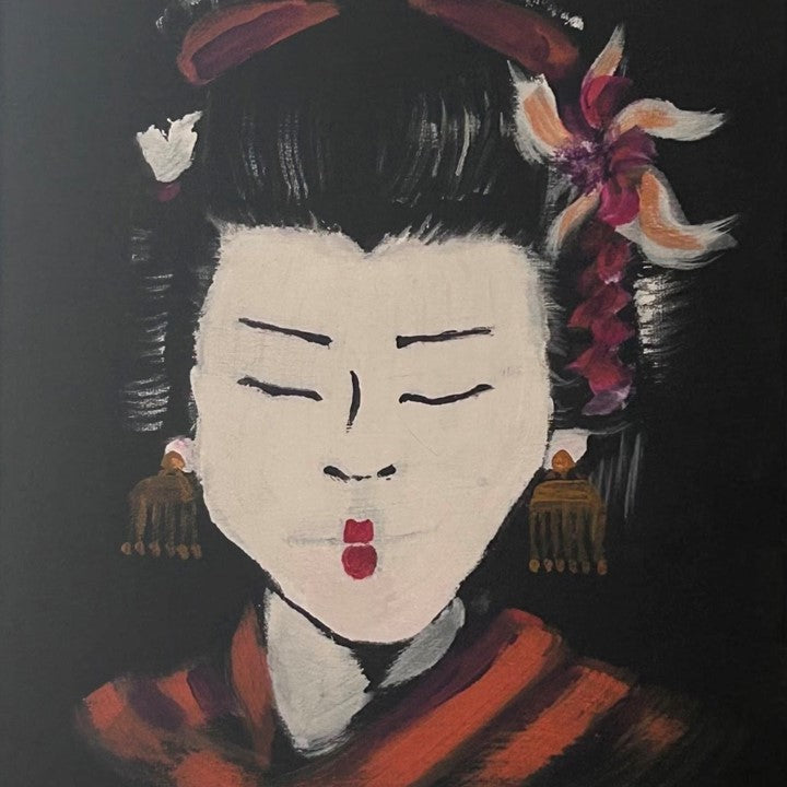 La Japonaise au bisou (29 X 23 cm)