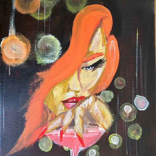 La Rousse au bar (29 X 23 cm)